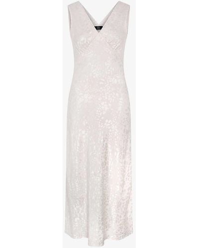OMNES Iris V-neck Sleeveless Woven Maxi Dress - White