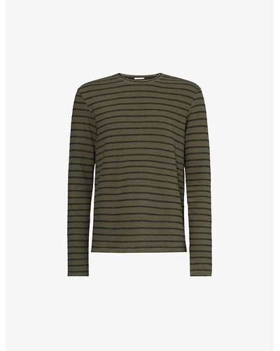 IKKS Striped Crewneck Cotton-knit T-shirt X - Green