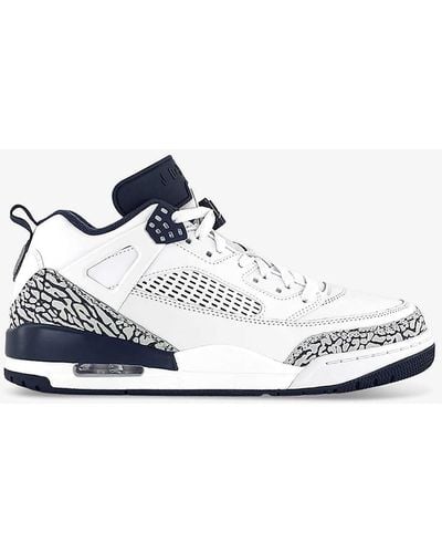 Nike Spizike Low Colour-blocked Leather Low-top Trainers - White