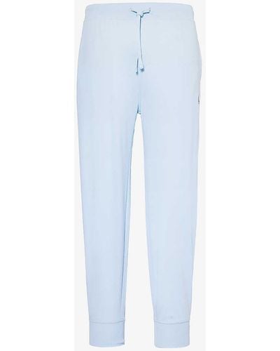 Polo Ralph Lauren Logo-embroidered Relaxed-fit Cotton-jersey Pyjamas Bottoms Xx - Blue
