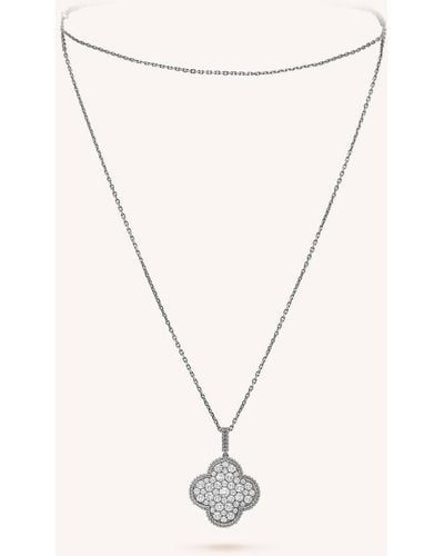 Van Cleef & Arpels Women's White Gold Magic Alhambra And Diamond Necklace - Metallic