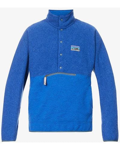 Patagonia 50th Anniversary Snap-t Brand-patch Recycled-fleece Jacket X - Blue