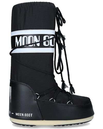 Moon Boot Icon Brand-print Shell Boots - Black