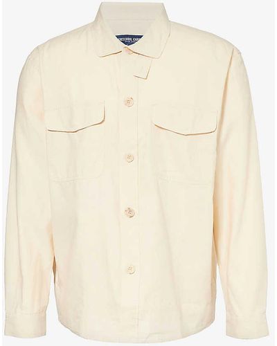 Frescobol Carioca Patch-pocket Relaxed-fit Linen And Cotton-blend Shirt - Natural