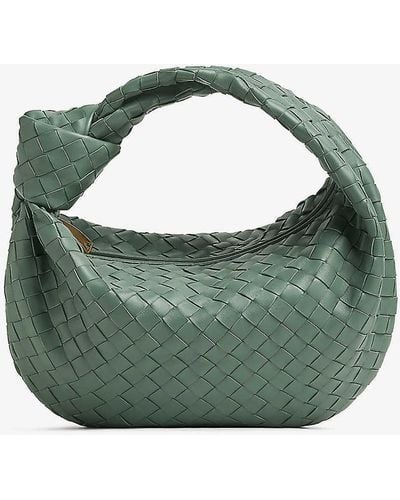 Bottega Veneta Teen Jodie Intrecciato-weave Leather Shoulder Bag - Green