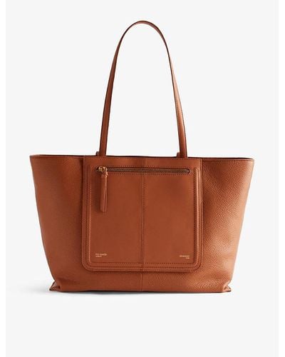 Ted Baker Nish Leather Tote Bag - Brown