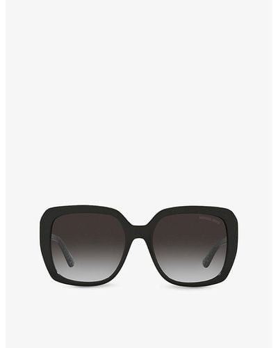 Michael Kors Mk2140 Manhasset Acetate Square Sunglasses - Black