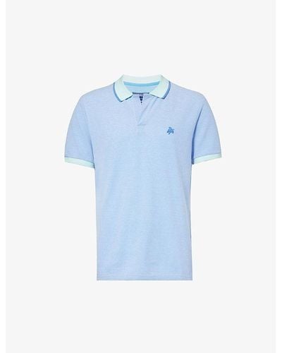 Vilebrequin Palatin Brand-embroidered Cotton Polo Shirt Xx - Blue