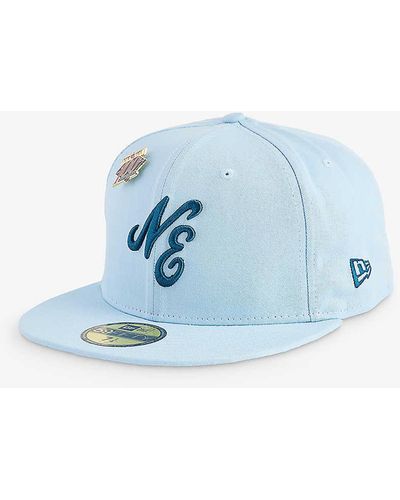 KTZ 59fifty Script Logo-embroidered Cotton Baseball Cap - Blue