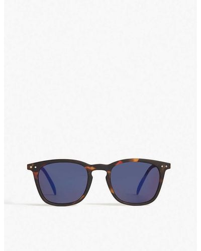 Izipizi Sun #e Tortoiseshell Wayfarer Sunglasses +0.0 - Blue