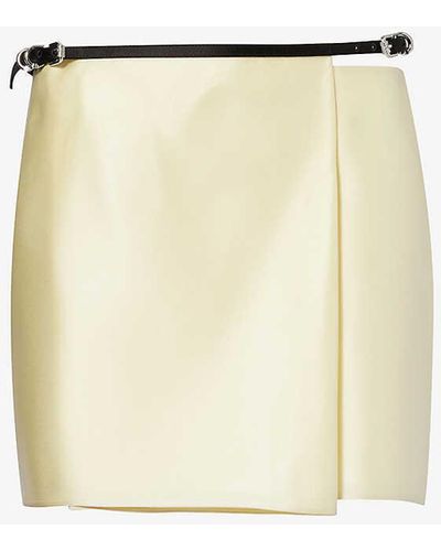 Givenchy Voyou Straight-hem Silk Mini Skirt - White