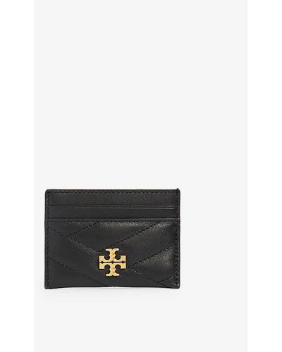 Tory Burch Kira Quilted Leather Card Holder - Black