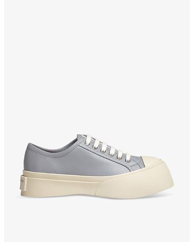 Marni Pablo Platform-sole Leather Low-top Sneakers - White