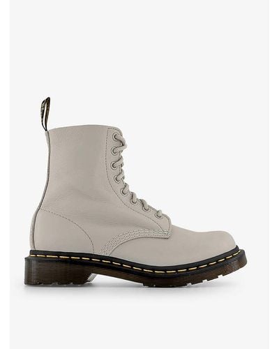 Dr. Martens 8-eyelet Leather Boots - Grey