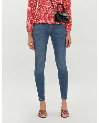 Whistles Faded Skinny Mid-rise Jeans - Blue