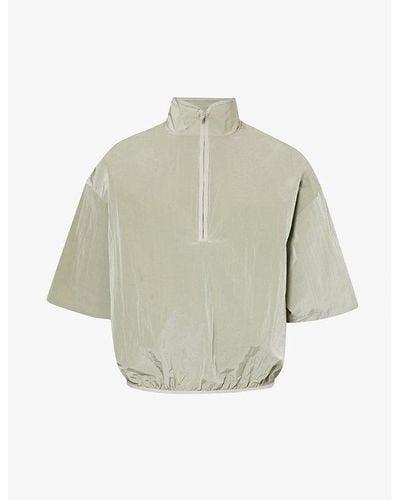 Fear Of God Essentials Relaxed-fit Woven Shirt - Green