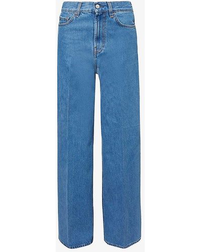Totême Wide-leg High-rise Jeans - Blue