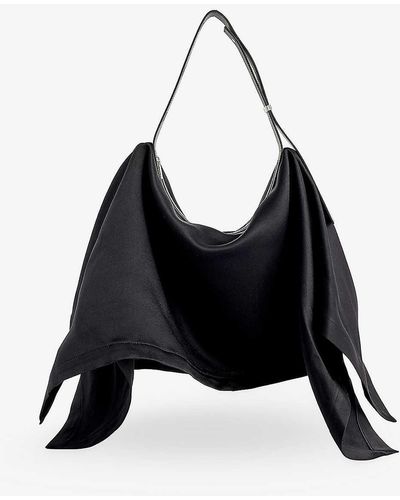 Issey Miyake Enveloping Square Woven Shoulder Bag - Black