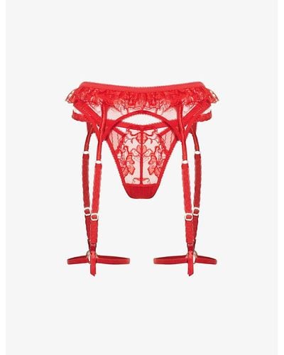 Lounge Underwear Danielle Lace Two-piece Set - Red