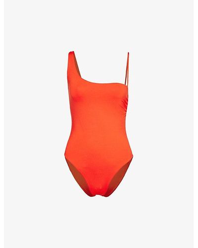 Max Mara Clara Asymmetric Swimsuit - Red