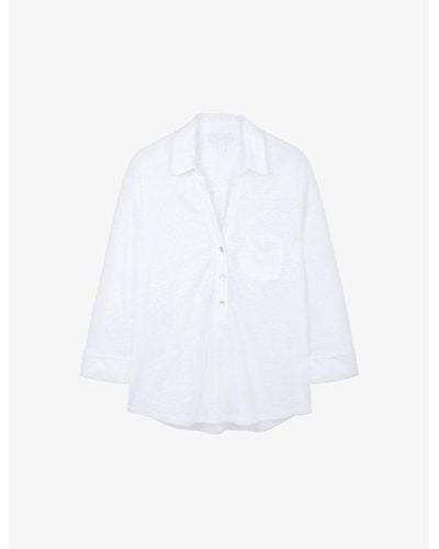 The White Company The Company Patch-pocket Linen Shirt - White