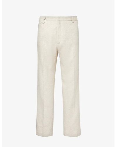 Jacquemus Le Pantalon Melo Straight-leg Linen-blend Pants - Natural