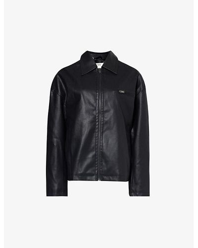 4th & Reckless Maisie Relaxed-fit Faux-leather Jacket - Black