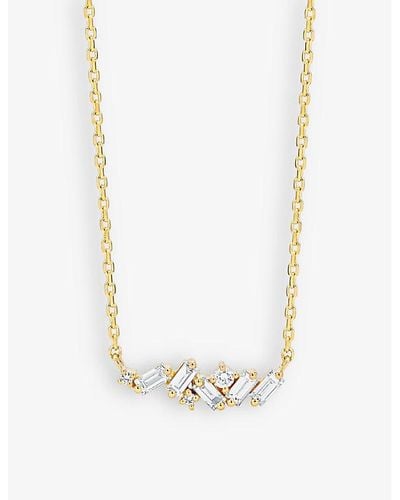 Suzanne Kalan Frenzy 18ct Yellow-gold And 0.31ct Diamond Necklace - White