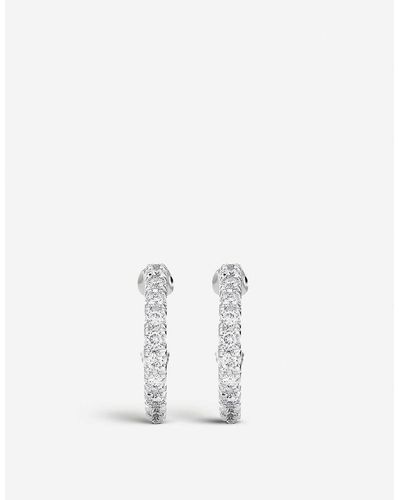 De Beers Micropavé 18ct -gold And Diamond Earrings - White