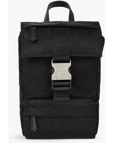 Fendi Baguette Mini Shell Backpack - Black