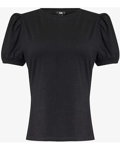 PAIGE Matcha Cotton-jersey T-shirt - Black