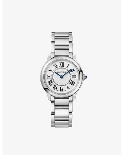 Cartier Crwsrn0033 Ronde Must De Stainless- Quartz Watch - White