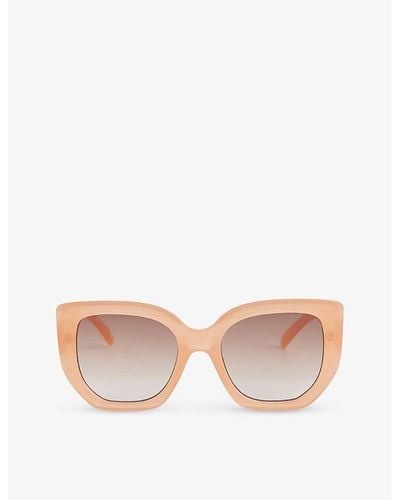 Le Specs Euphoria Square-frame Polyethylene Sunglasses - Pink