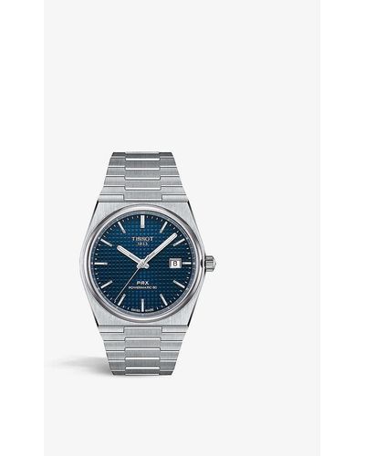 Tissot T1374071104100 Prx Stainless-steel Automatic Watch - Blue