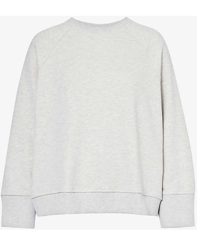 4th & Reckless Catherine Dropped-shoulder Cotton-jersey Sweatshirt X - White