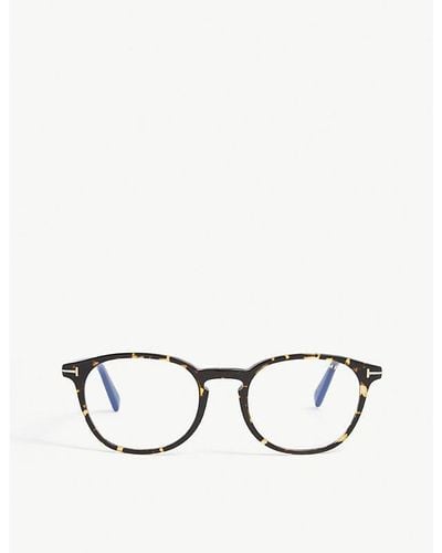 Tom Ford Ft5583-b Acetate Square-frame Optical Glasses - Brown
