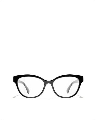 Chanel Ch3440h Butterfly-frame Eyeglasses - Black