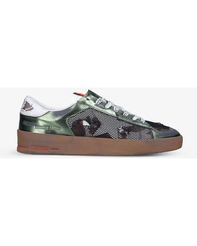 Golden Goose Men's Stardan Limited-edition Leather And Mesh Low-top Trainers - Multicolour