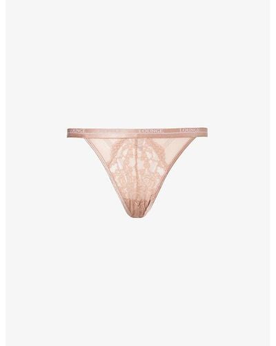 Lounge Underwear Blossom High-rise Stretch-lace Thong - Natural