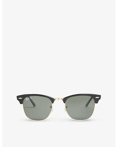 Ray-Ban Rb3016 Clubmaster Square-frame Sunglasses - Metallic