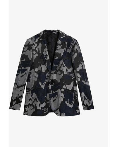 Ted Baker Diegan Single-breasted Woven Evening Jacket - Black
