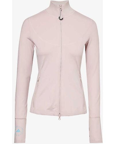 adidas By Stella McCartney Training Graphic-print Stretch-recycled-polyester Top - Pink