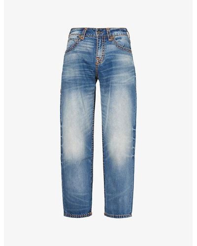True Religion X Sebastien Ami Bootcut Regular-fit Wide-leg Organic Denim Jeans - Blue