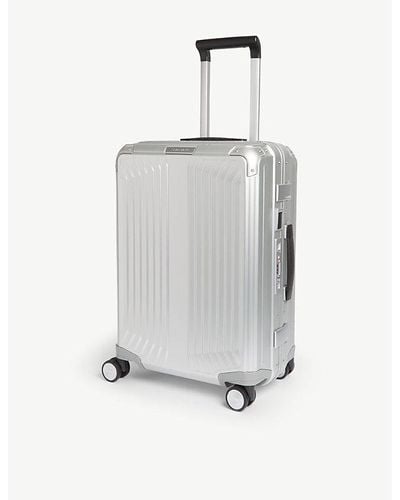 Samsonite Lite-box Alu Spinner Hard Case 4 Wheel Cabin Suitcase 55cm - Grey