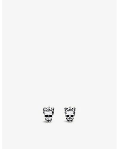 Thomas Sabo Rebel Kingdom Sterling-silver And Zirconia Earrings - Black