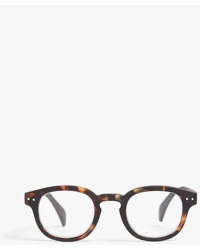 Izipizi #c Tortoiseshell Round-frame Reading Glasses +2 - Multicolour