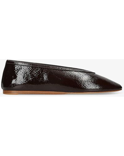 Le Monde Beryl Luna Pointed-toe Leather Court Shoes - Brown