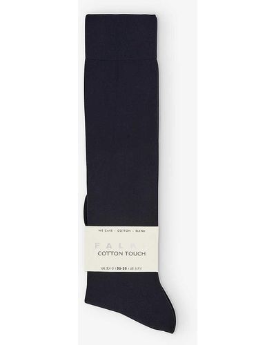 FALKE Cotton Touch Ankle-length Stretch-cotton Blend Socks - Blue