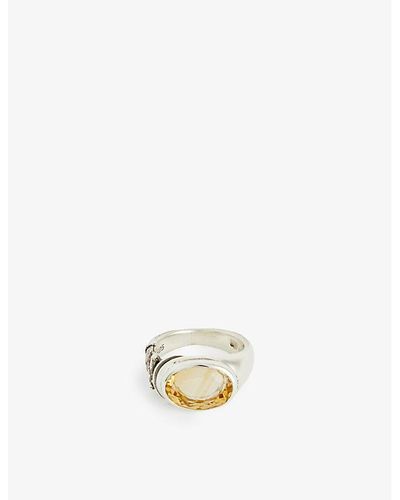 Frederick Grove Atlas 925 Sterling And Citrine Ring - Metallic