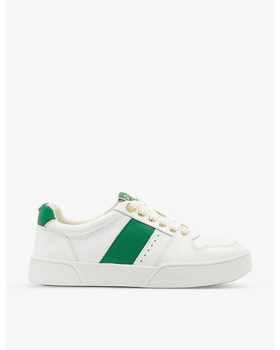 Dune Elysium Stripe Low-top Leather Trainers - Green